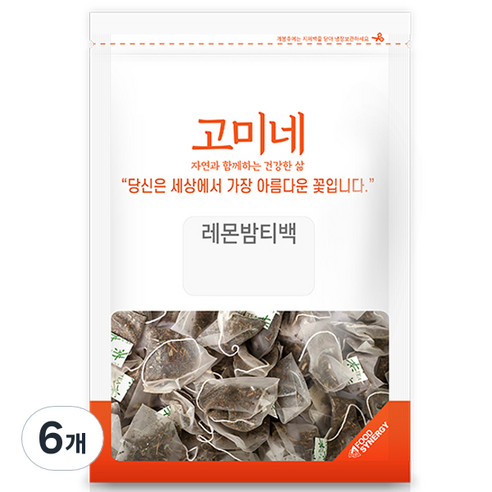 고미네 레몬밤 티백, 1g, 50개입, 6개