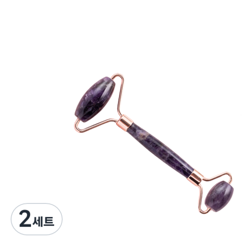 로즈쿼츠 괄사 롤러 + 롤러 주머니, 2세트, 보라