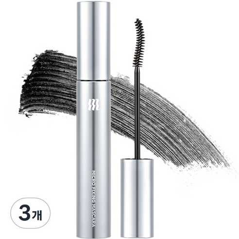 머지 마이크로 픽싱 롱 래쉬 마스카라 9ml, MM1 블랙, 3개