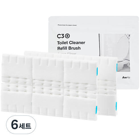 어웨이크어슬립 변기클리너 리필 12회분, 6세트