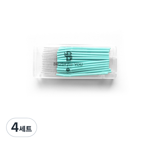 브러쉬포유 휴대용 치간칫솔 3S 0.7mm 50p, 50개, 4세트