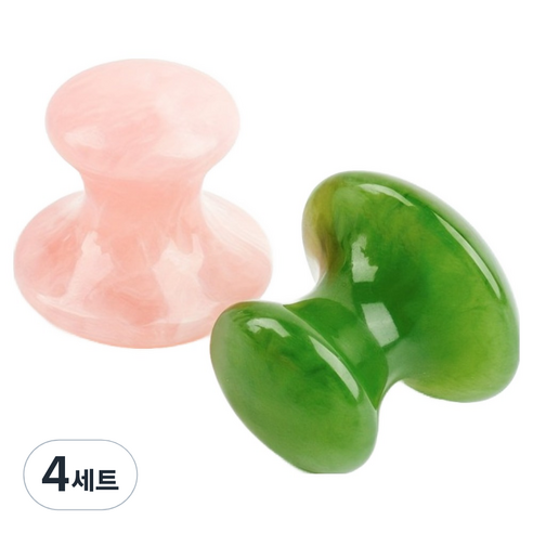 디미스 얼굴윤곽 괄사 2종 세트, 핑크버섯, 그린버섯, 4세트