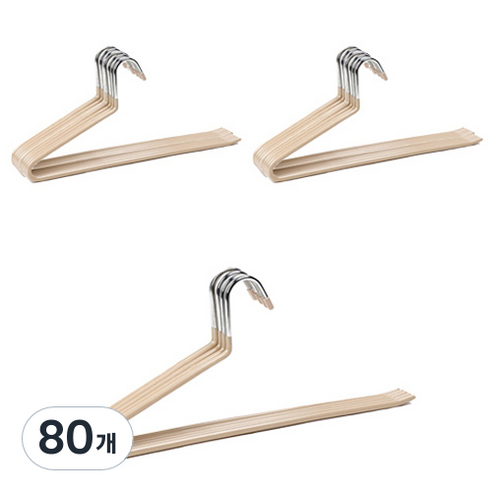 스피드 논슬립 바지걸이, 베이지, 80개