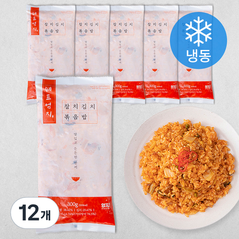 엄지 참치 김치 볶음밥 (냉동), 300g, 12개