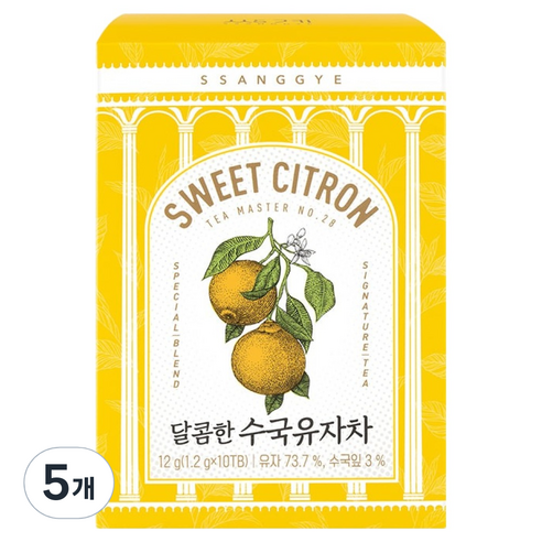 쌍계명차 달콤한 수국유자차, 1.2g, 5개, 10개입