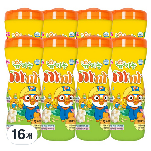 까까 유기농 별과자, 현미 + 백미 혼합맛, 40g, 16개