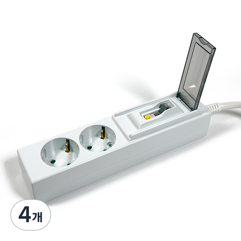 가가넷 포인트탭 고용량 누전 차단기 멀티탭 2구 SSPM-1550E, 1.5m, 혼합색상, 1개