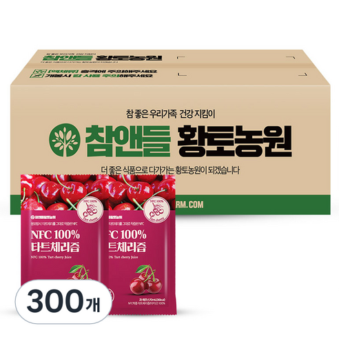참앤들황토농원 NFC 타트체리즙, 70ml, 300개