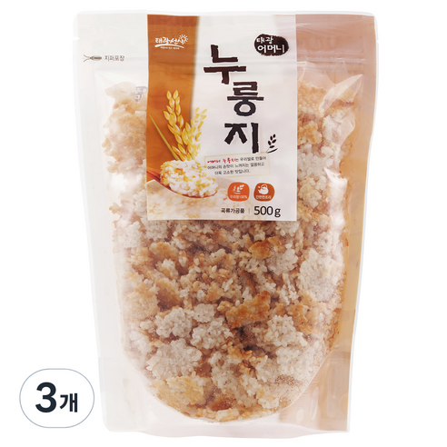 태광선식 어머니 누룽지, 500g, 3개