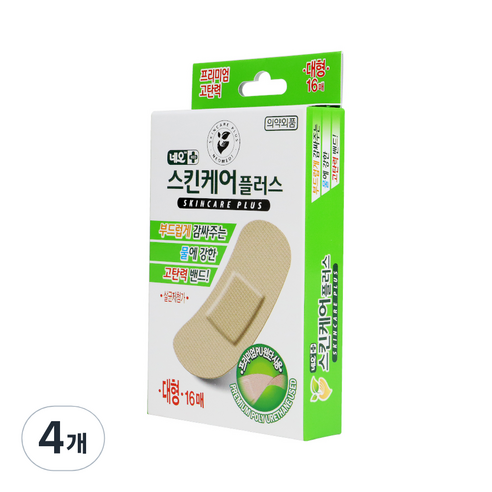 네오 스킨케어플러스 물에 강한 고탄력밴드, 16개입, 4개