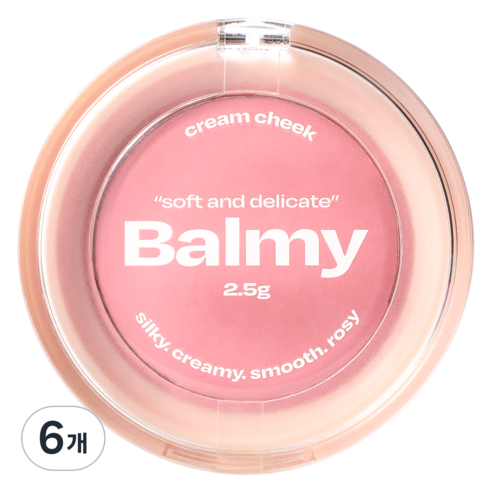 얼터너티브스테레오 바미 크림 치크 2.5g, 6개, 2 스트로베리 밀크
