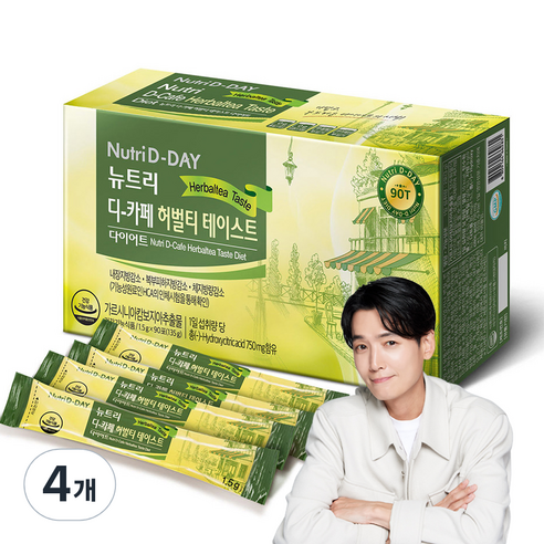뉴트리디데이 디카페 허벌티 테이스트 다이어트, 135g, 4개