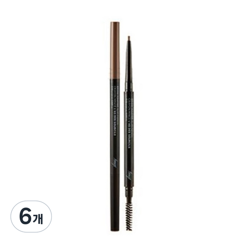 더페이스샵 브로우마스터 아이브로우 슬림 오토펜슬 0.05g, 03 누디브라운, 6개