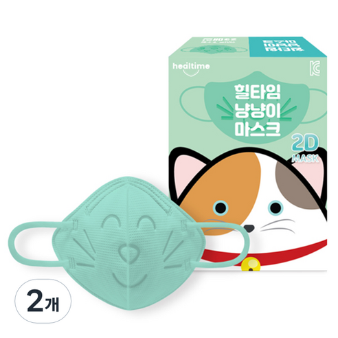 힐타임 냥냥이 마스크 초소형 민트, 25매입, 2개