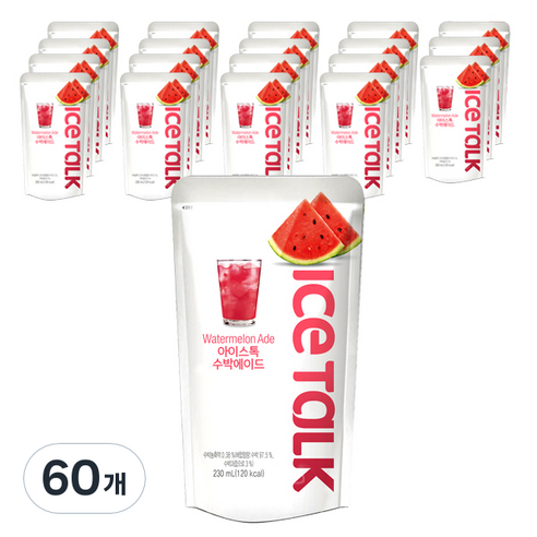 아이스톡 수박 에이드, 60개, 230ml