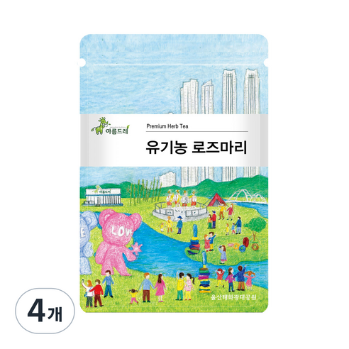 아름드레 유기농 로즈마리 삼각티백, 1.1g, 25개입, 4개
