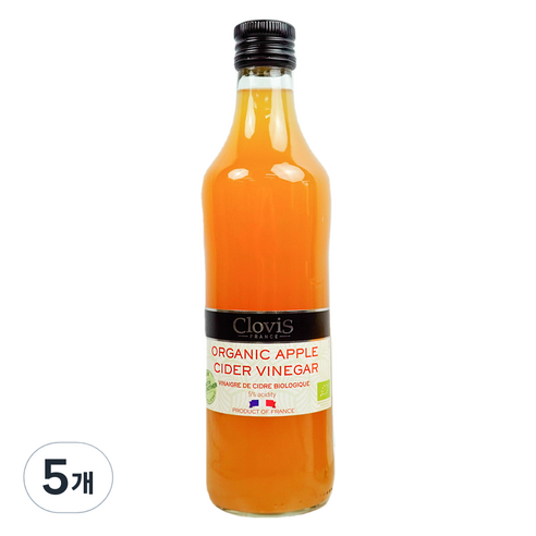 클로비스 애플사이다비니거, 5개, 500ml