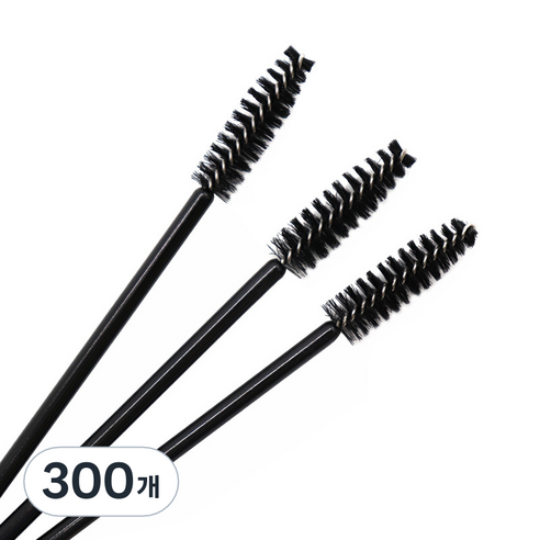 주앙오브제 썬더 미니속눈썹브러쉬, 300개, 02 풀 블랙