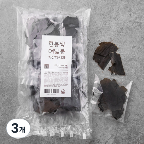 기장물산 한봉씩 여덟봉 기장다시마, 120g, 3개