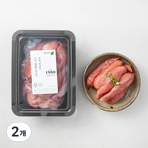 녹선 백 명란젓 정란, 500g, 2개
