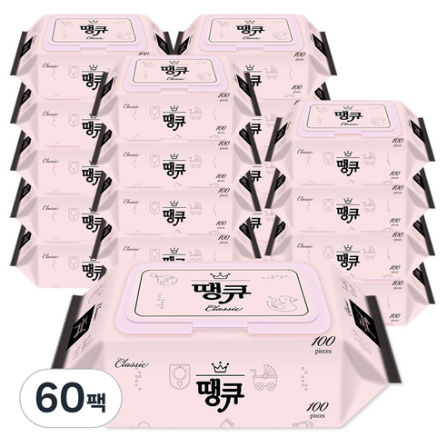 땡큐 물티슈 캡형, 100매, 60팩