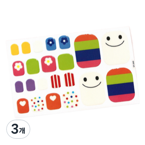 블루코지 느낌 좋은 이쁜 패디팁 스티커, 3개, Type 08