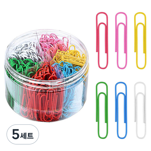 바코젤 6색 컬러 클립 세트, 480개입, 5세트