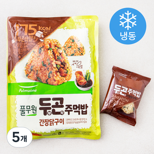 풀무원 두부곤약주먹밥 간장닭구이 (냉동), 475g, 5개