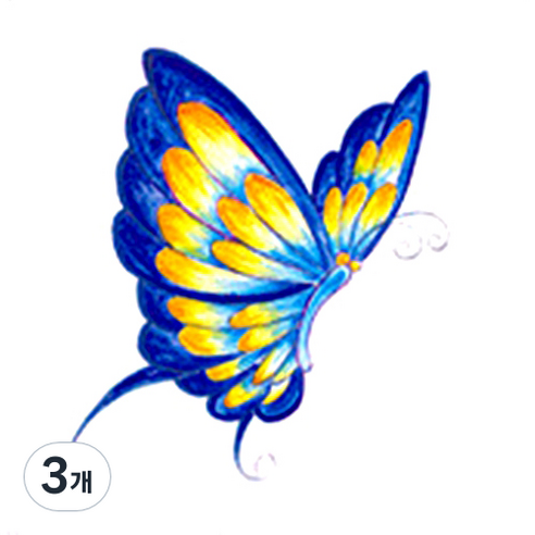 파티복닷컴 나비 웬디 타투 스티커, AC05, 3개