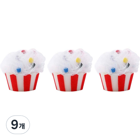 원이네 아이스크림 무지개 캐릭터 샤워볼, 화이트 컵 아이스크림, 1개입, 9개
