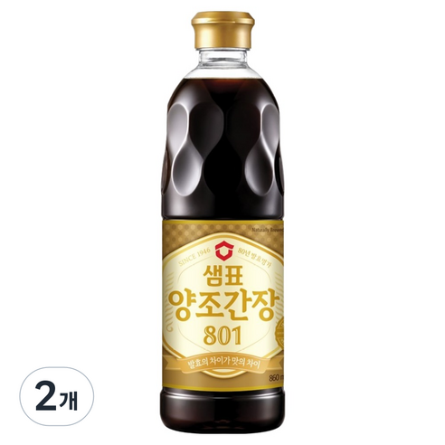 샘표 양조간장 801, 2개, 860ml