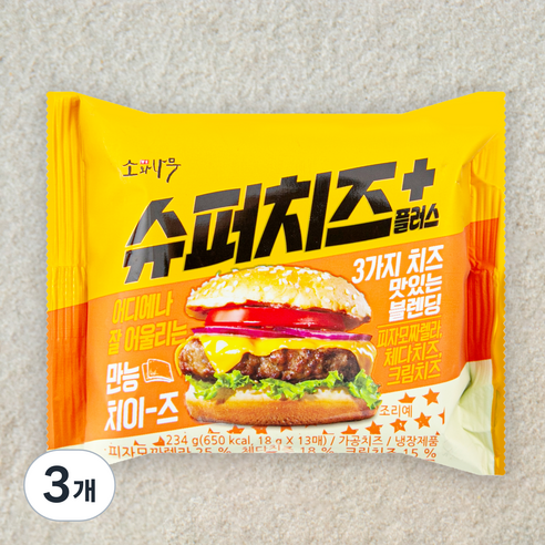 소와나무 슈퍼치즈플러스 13매입, 18g, 3개, 13개입