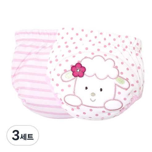 조이멀티 배변훈련팬티 2입, 양H (핑크), 3세트