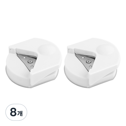 코히모 다용도 코너 라운더 커터기 4W133, 8개, 화이트