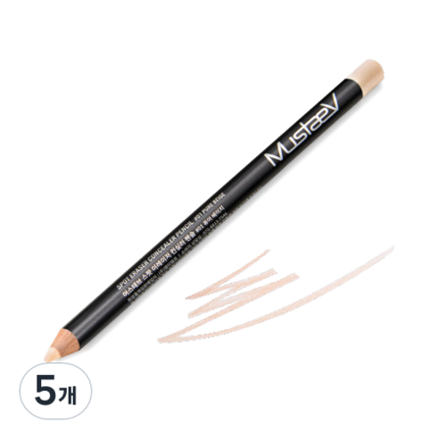 머스테브 스팟 이레이저 컨실러 펜슬 2.5g, 01호 퓨어베이지, 5개