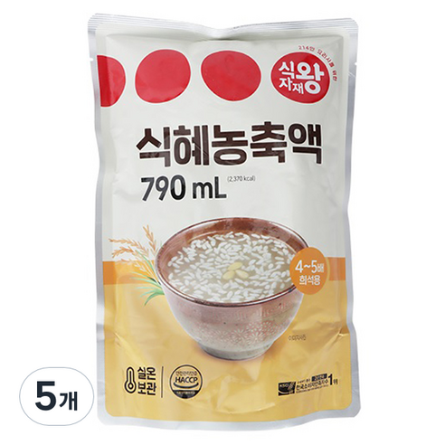 식자재왕 식혜농축액, 790ml, 5개