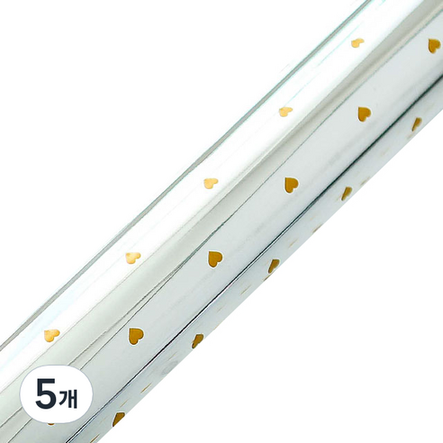 미니하트 비닐 증착 포장지 대 53cm x 17m, 옐로우, 5개