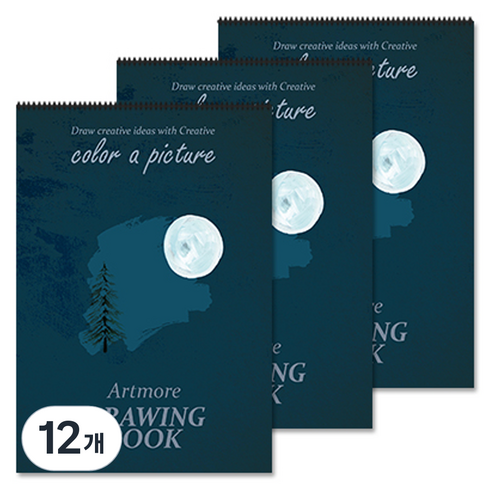 아트모아 전문가용 스케치북 200g, 4절, 15매, 12개