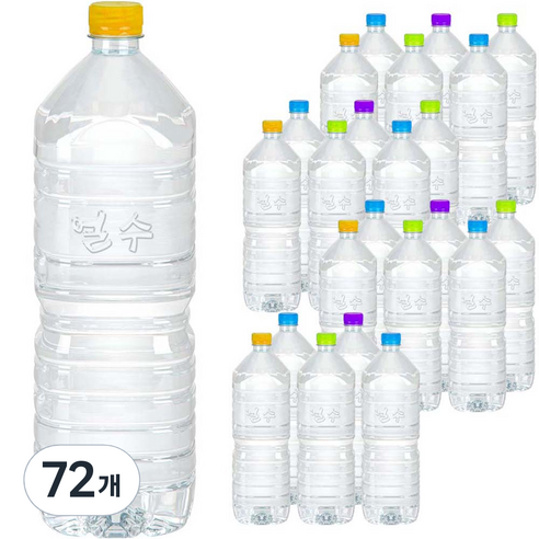 얼수 무라벨 생수, 2L, 72개