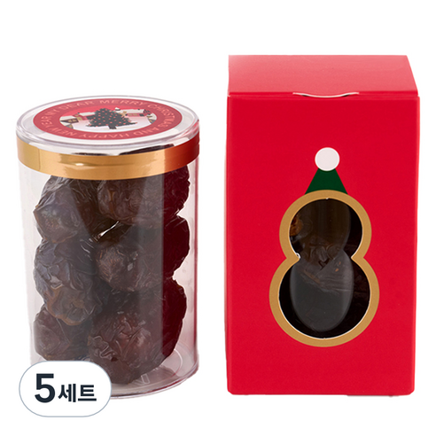 데이츠 눈사람 씨없는 대추야자 크리스마스 선물세트 100g, 5세트