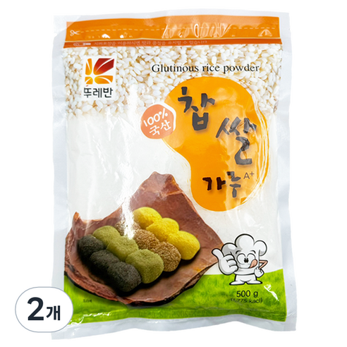 뚜레반 국산 찹쌀가루 A+, 500g, 2개