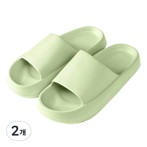 라이프서치 미끄럼 방지 경량 슬리퍼, 그린, 2개