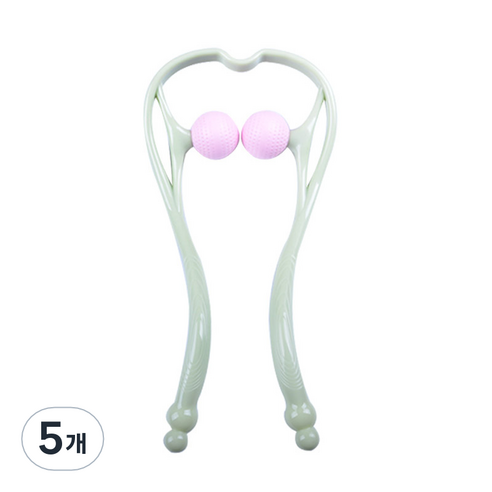 피에스 셀프 골프공 경추 수동 목 종아리 마사지기, 5개, 그린