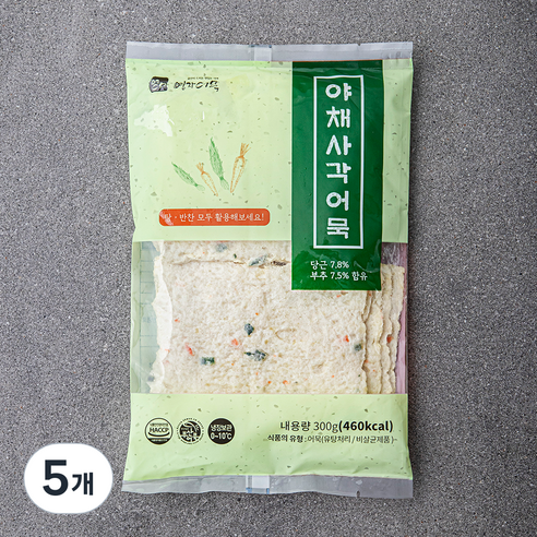 영자어묵 야채 사각어묵, 300g, 5개