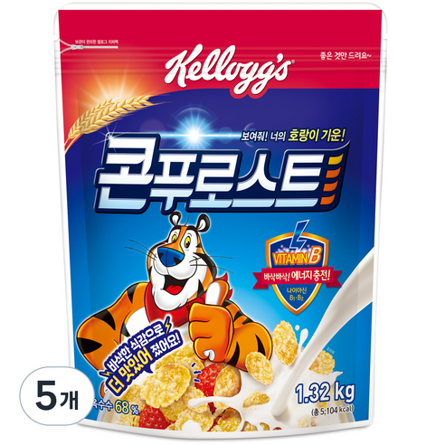 켈로그 콘푸로스트 시리얼, 1.32kg, 5개