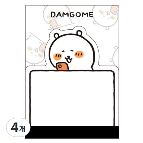 플라잉웨일즈 담곰이 듀얼 메모지, 휴식타임, 1개입, 4개