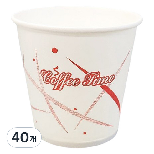 생활을그리다 인쇄 커피타임 종이컵 185ml, 40개, 50개입