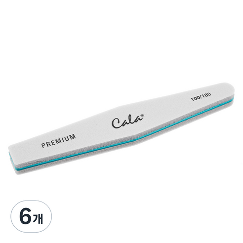 CALA 스폰지네일파일 100/180그릿, 혼합 색상, 6개