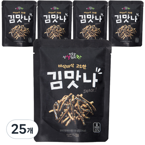 바삭바삭 고소한 김맛나, 25개, 80g