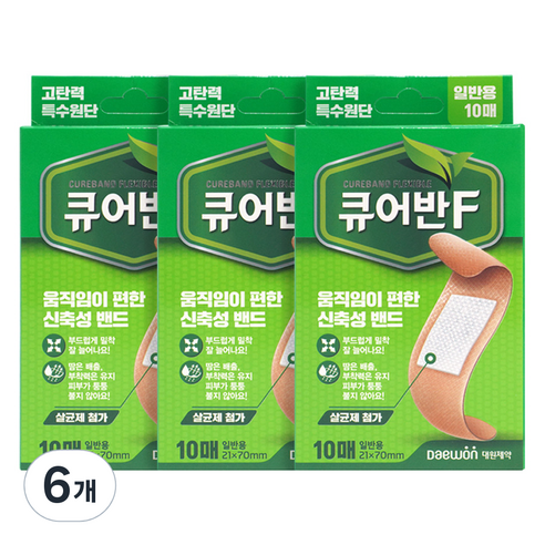 대원제약 큐어반F 밴드 일반용, 10개입, 6개